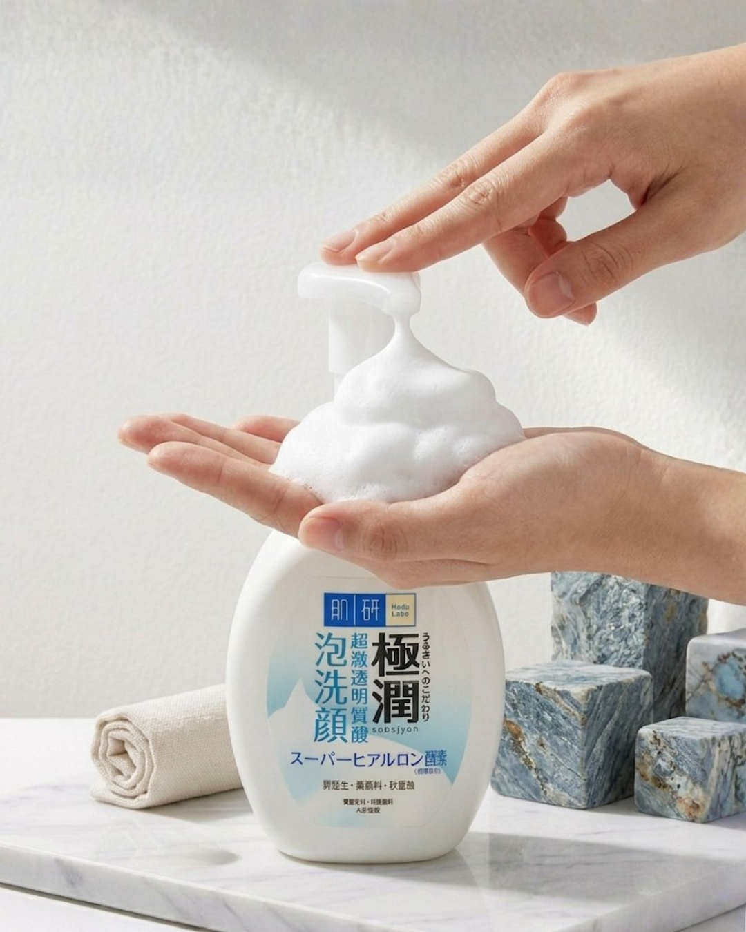 Hada Labo Gokujyun Super Hyaluronic Foaming Wash (160ml)